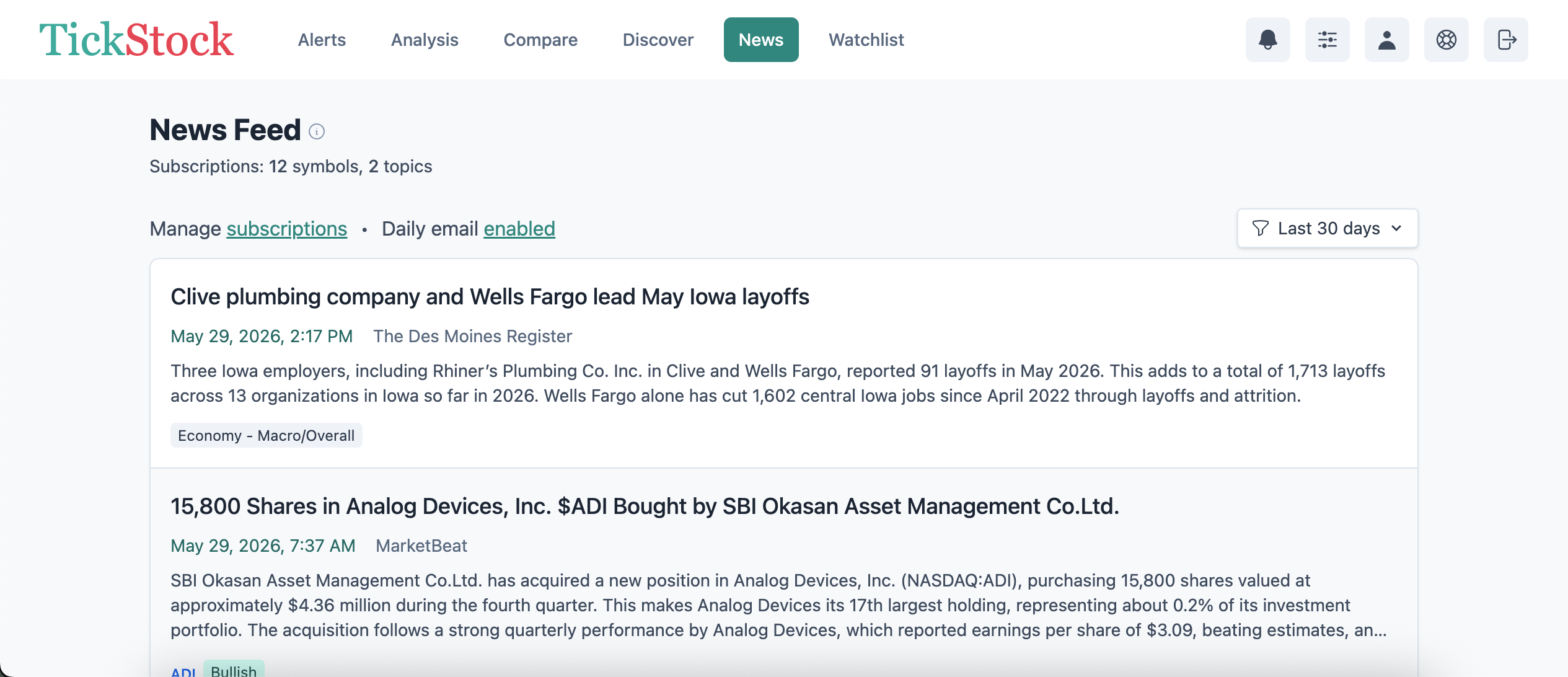 News page